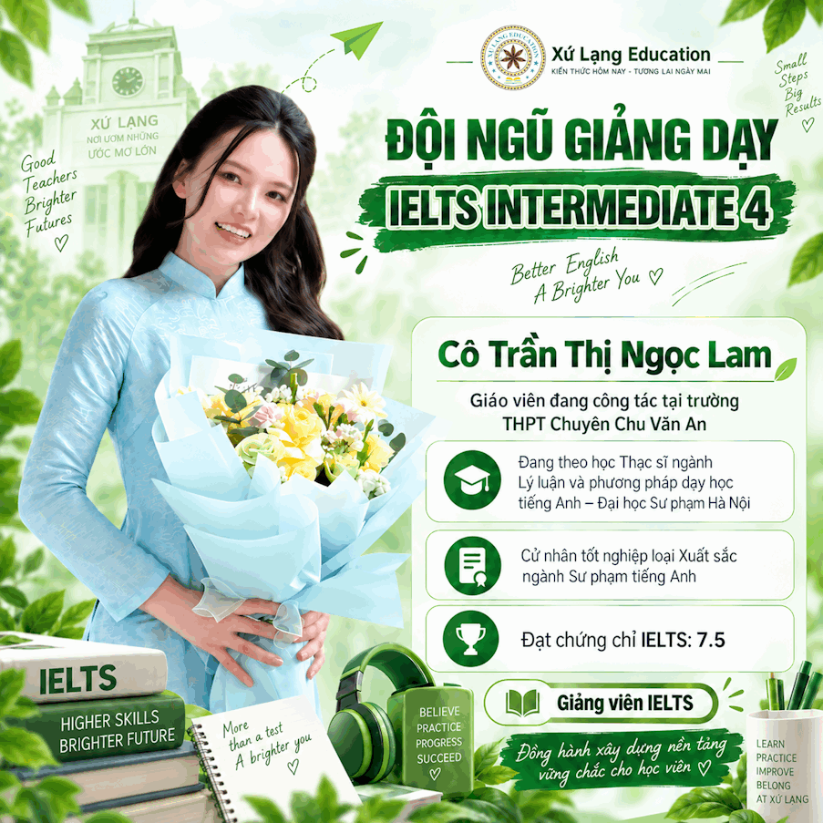 Cô Trần Thị Ngọc Lam - giảng viên IELTS tại Xứ Lạng Education