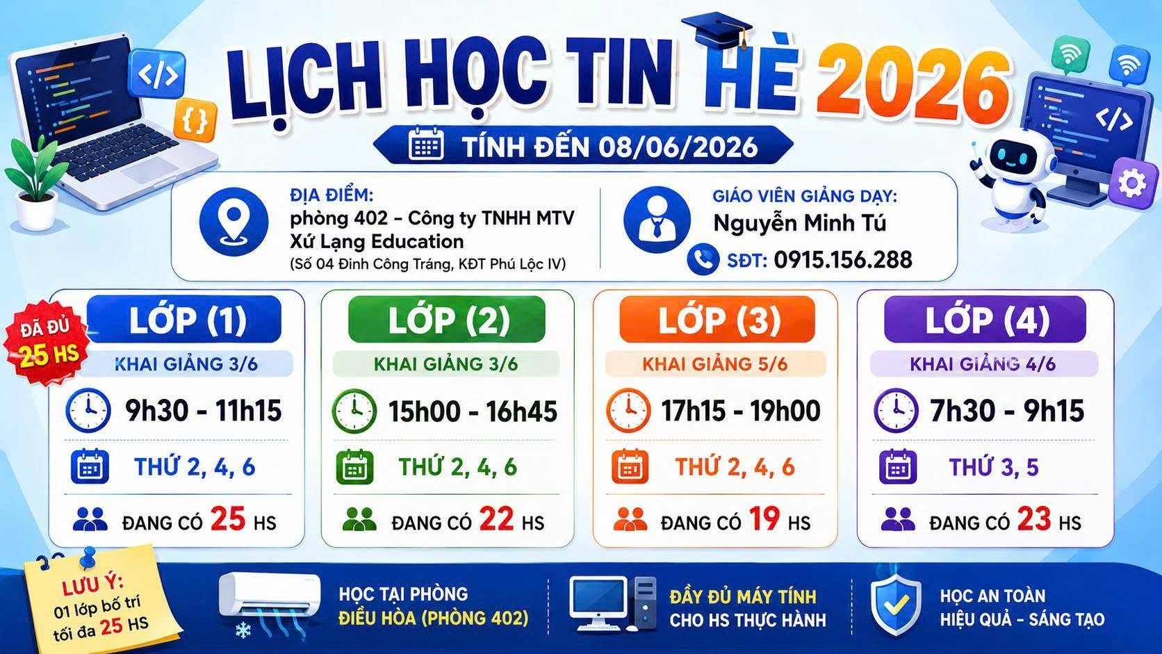 Lớp Tin học-Lập trình-Rô bốt