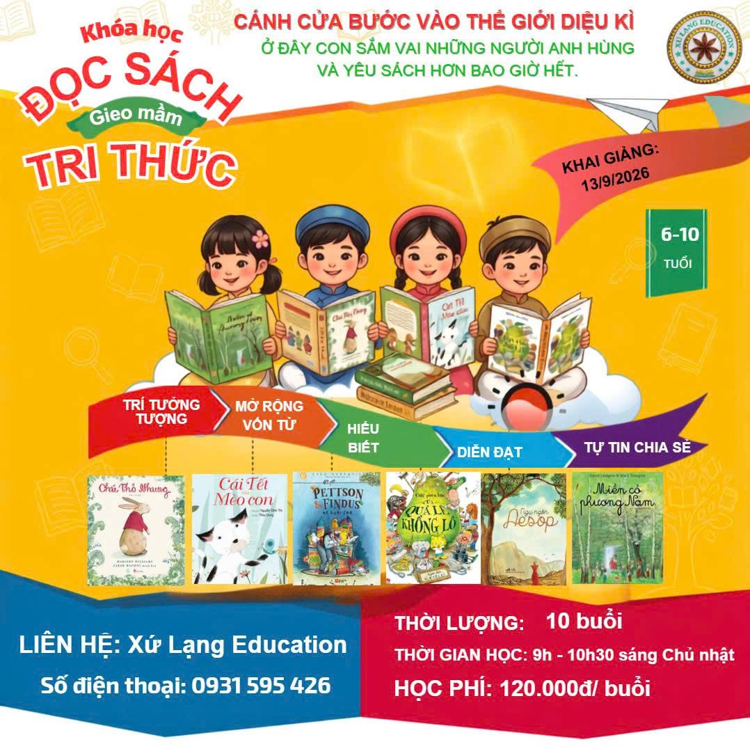 📚 TUYỂN SINH KHÓA HỌC “ĐỌC SÁCH – GIEO MẦM TRI THỨC” 🌱