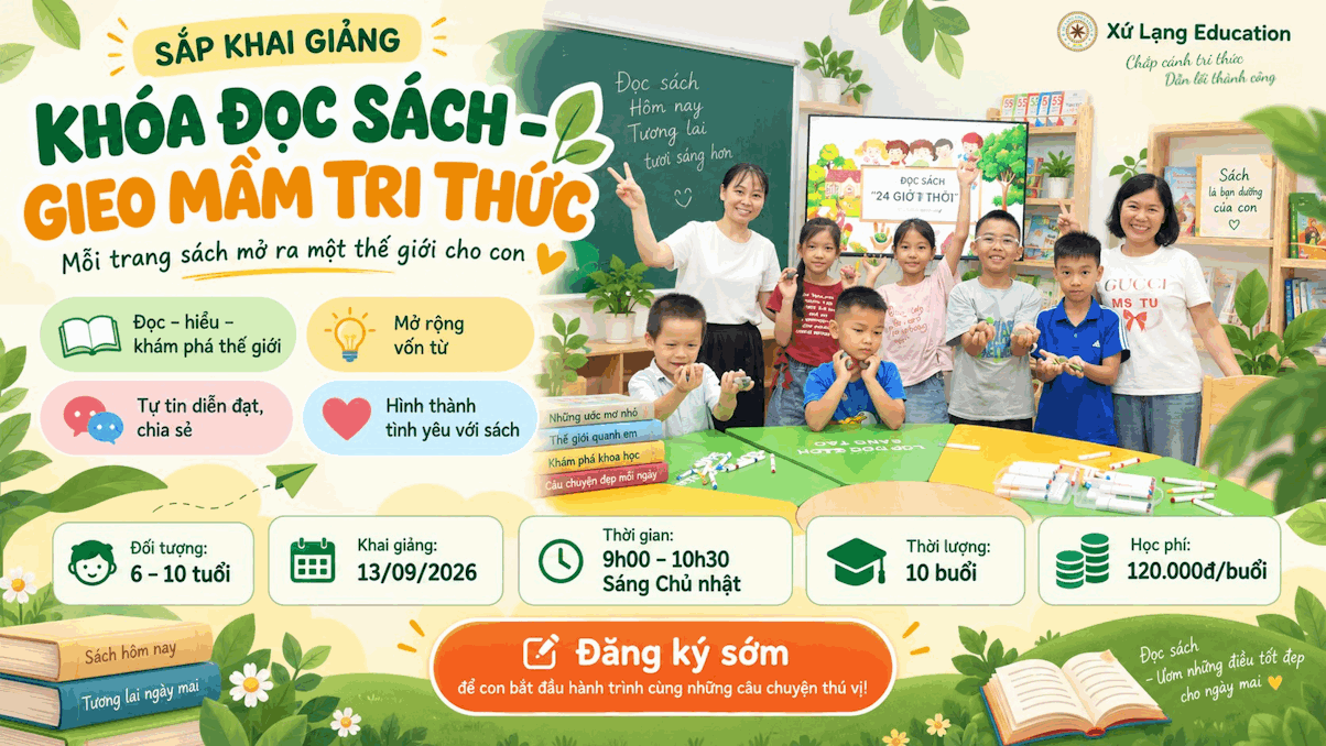 🌱 SẮP KHAI GIẢNG KHÓA ĐỌC SÁCH – GIEO MẦM TRI THỨC 🌱