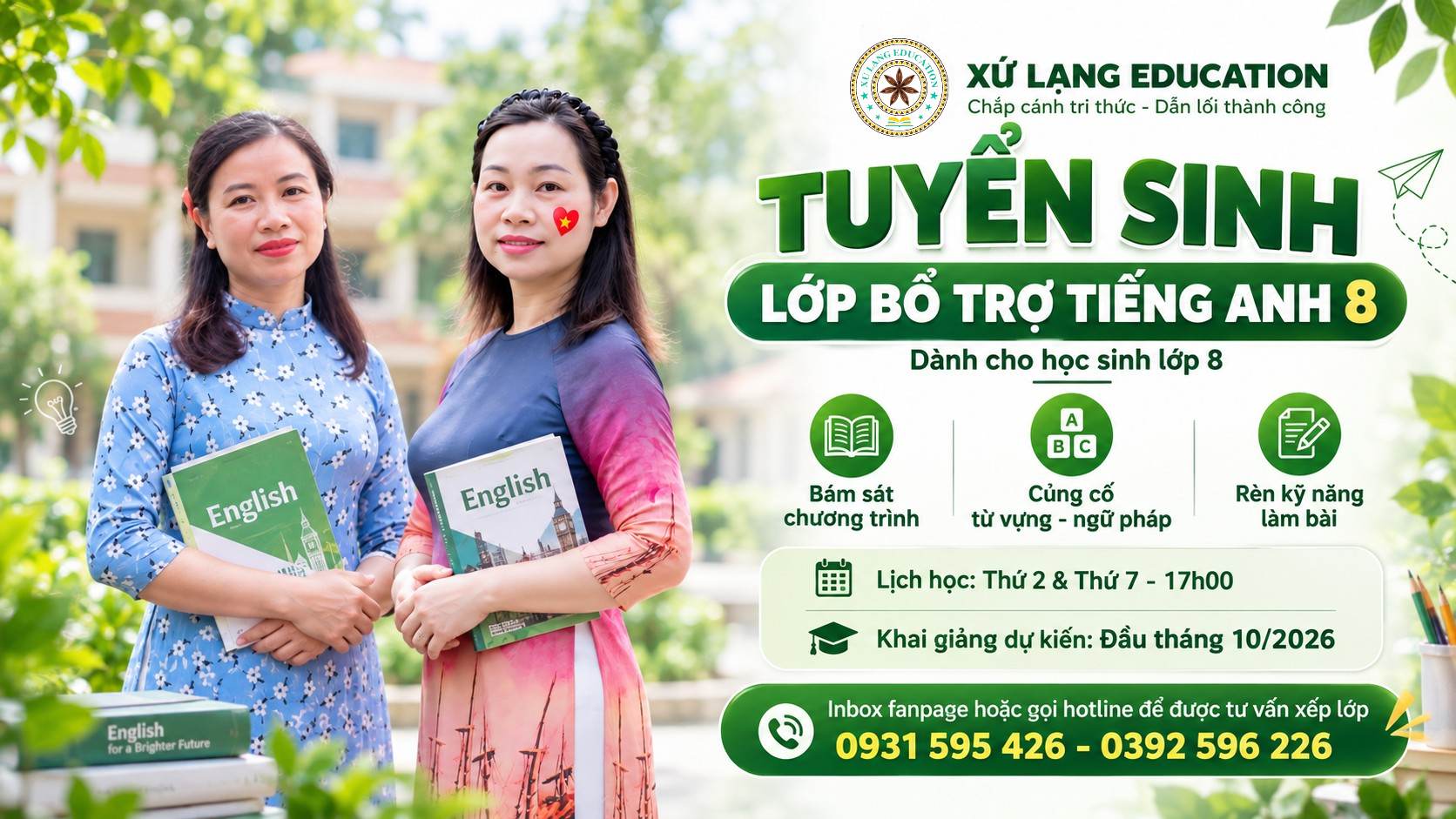 Tuyển sinh lớp Tiếng Anh 8 tại Lạng Sơn